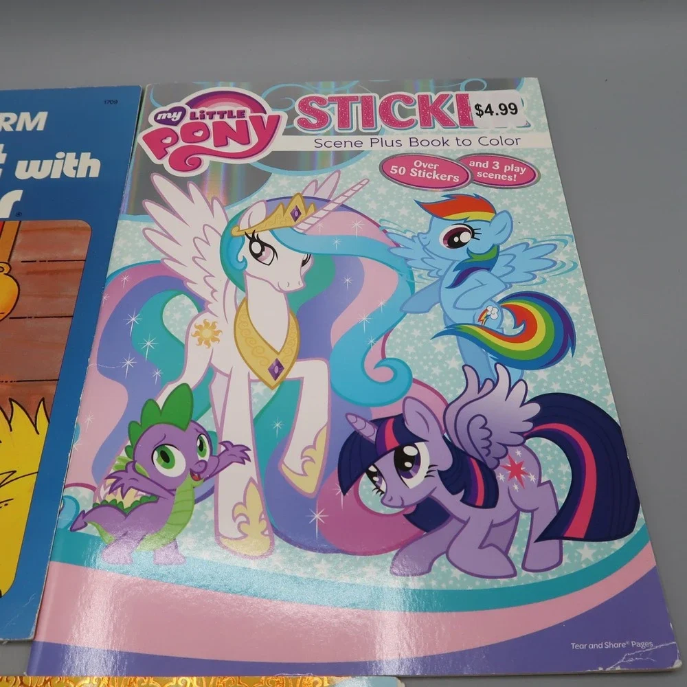 Vintage Paint With Water, Disney Elena Coloring, My Little Pony Sticker Book Lot